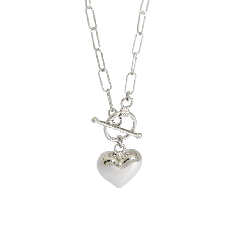 Simple Love Heart 925 Sterling Silver Necklace