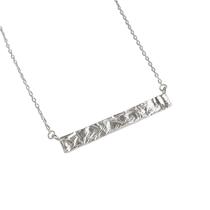 Rectangle Tag 925 Sterling Silver Necklace