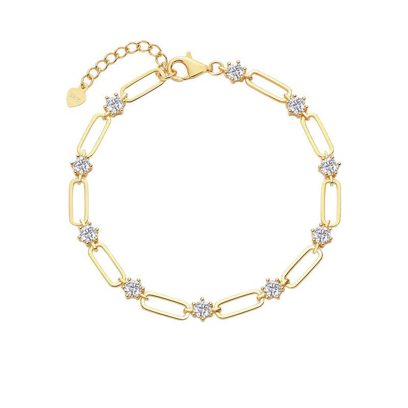 Moissanite 925 Sterling Silver Bracelet