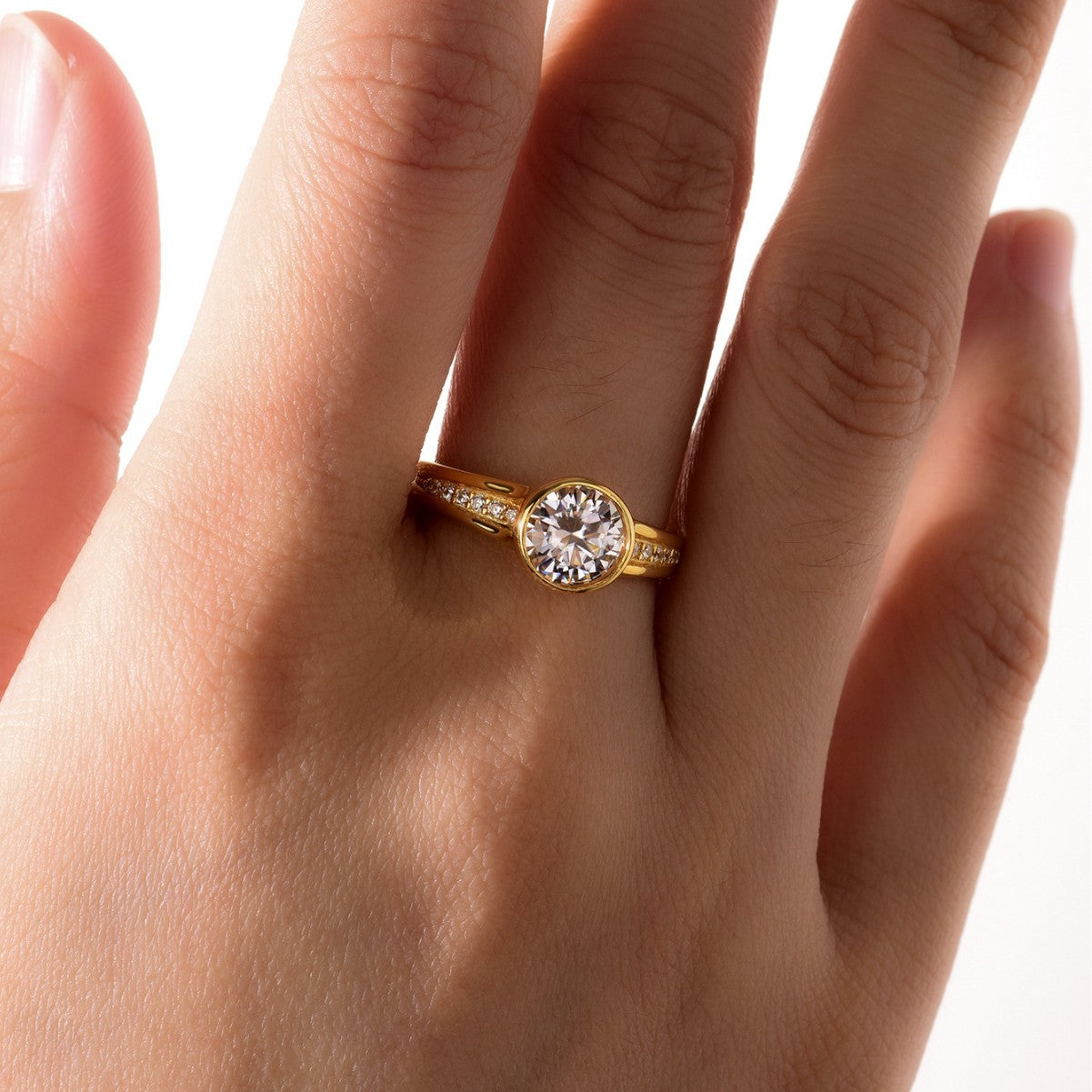 Moissanite 925 Sterling Silver Elegant Fashion Ring