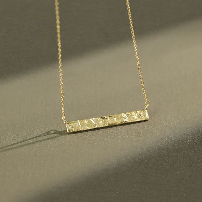 Rectangle Tag 925 Sterling Silver Necklace