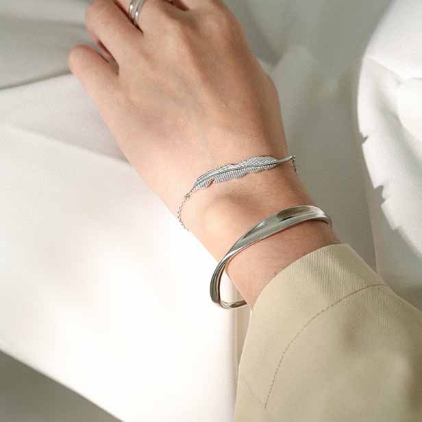 925 Sterling Silver Open Bangle