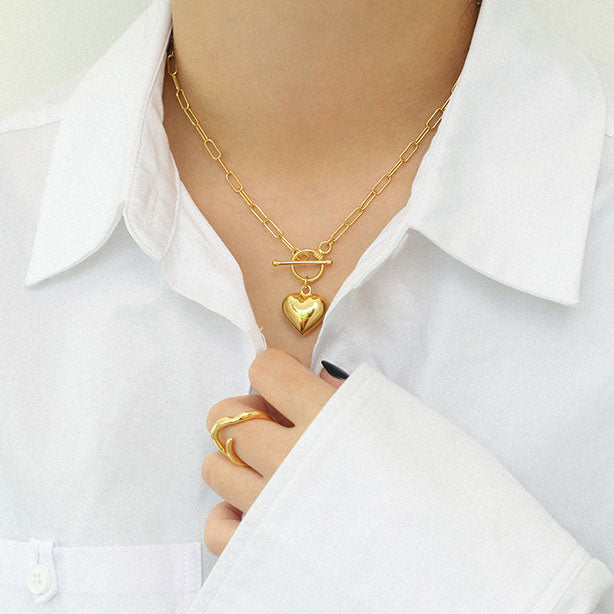 Simple Love Heart 925 Sterling Silver Necklace