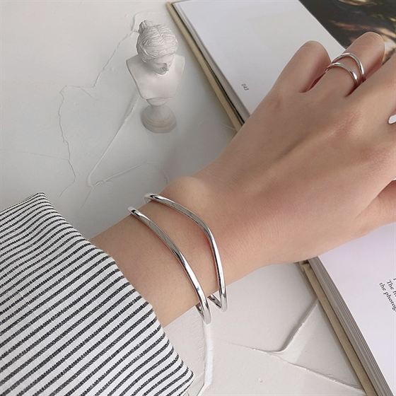 925 Sterling Silver Open Bangle