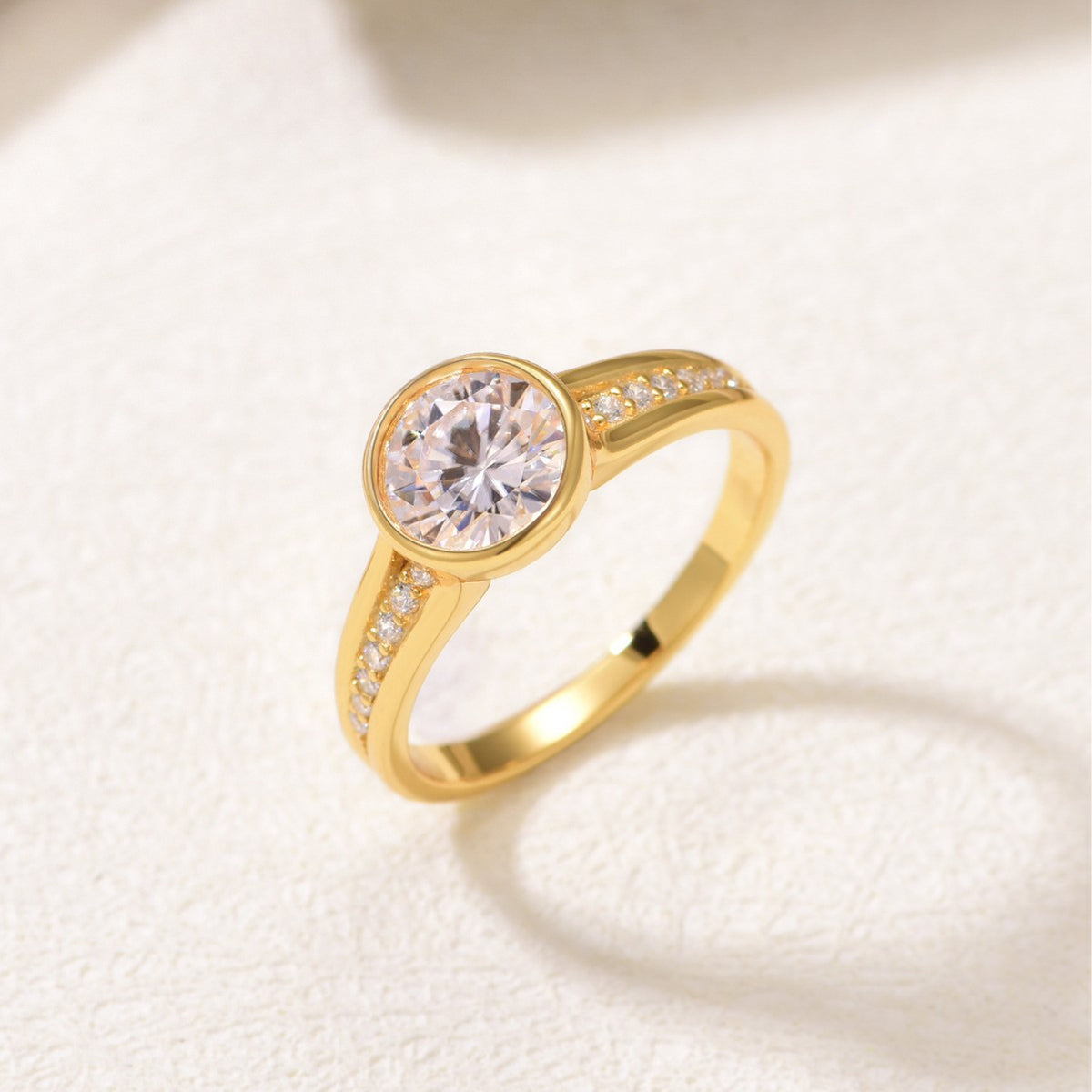 Moissanite 925 Sterling Silver Elegant Fashion Ring