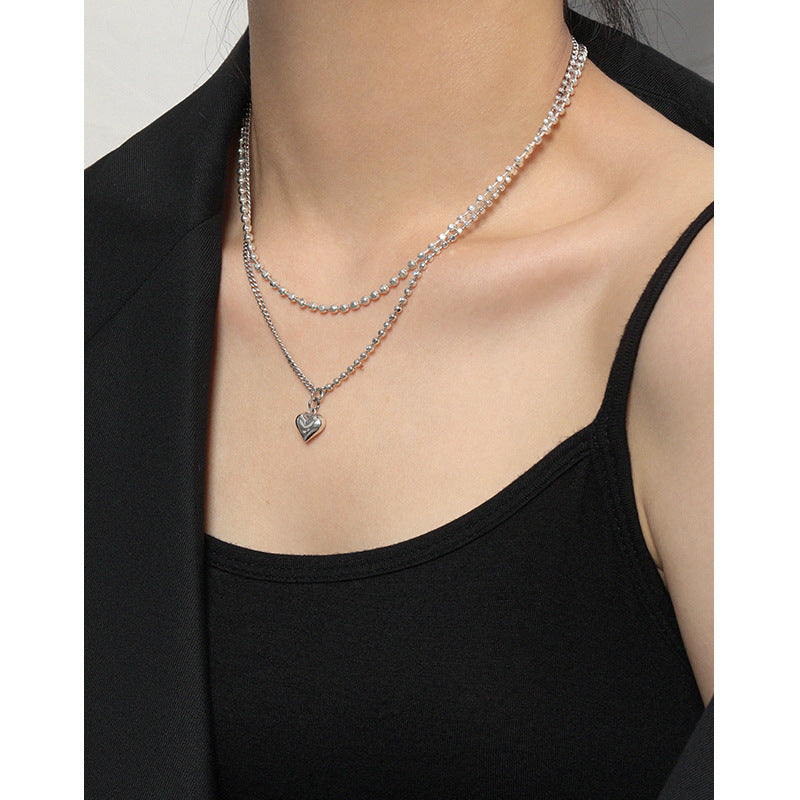 Love Heart 925 Sterling Silver Necklace