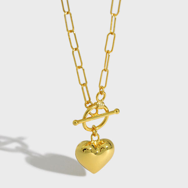 Simple Love Heart 925 Sterling Silver Necklace