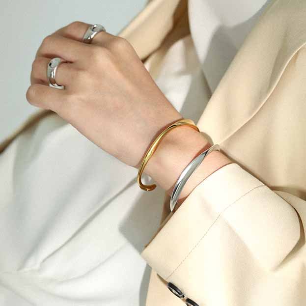 925 Sterling Silver Open Bangle