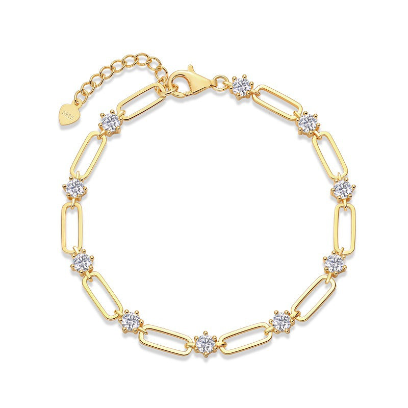 Moissanite 925 Sterling Silver Bracelet