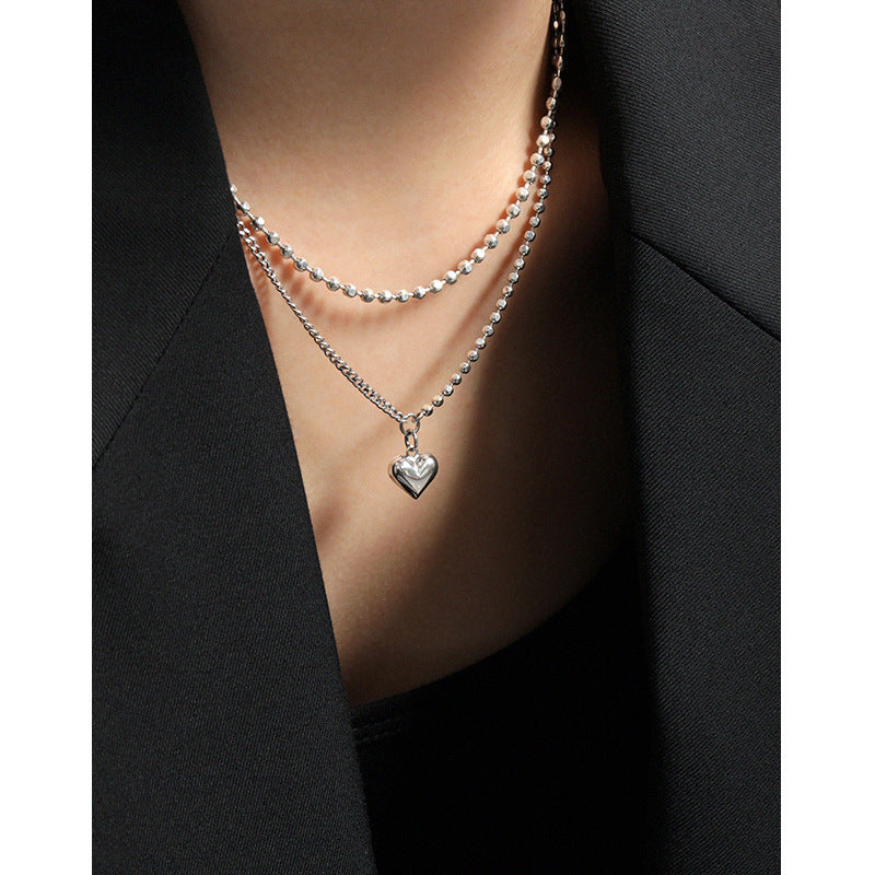 Love Heart 925 Sterling Silver Necklace